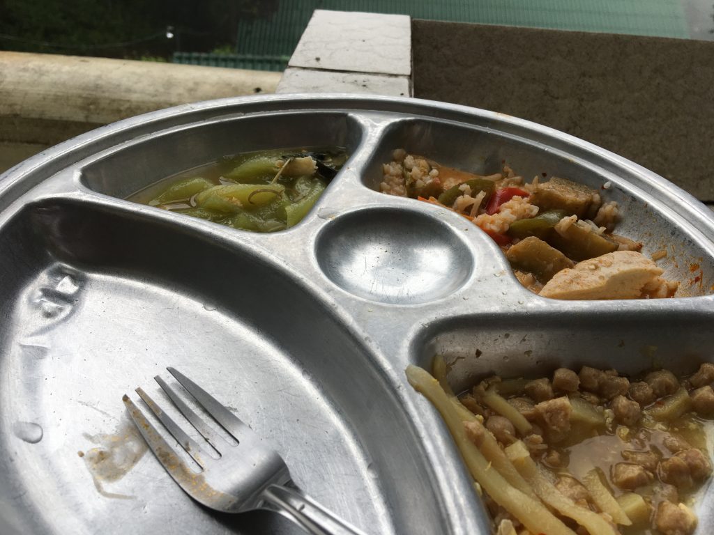 Meditation retreat lunch Vipassana