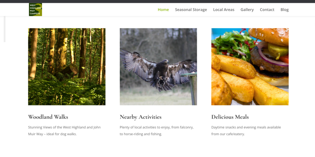 Screenshot of West Highland Way Campsite