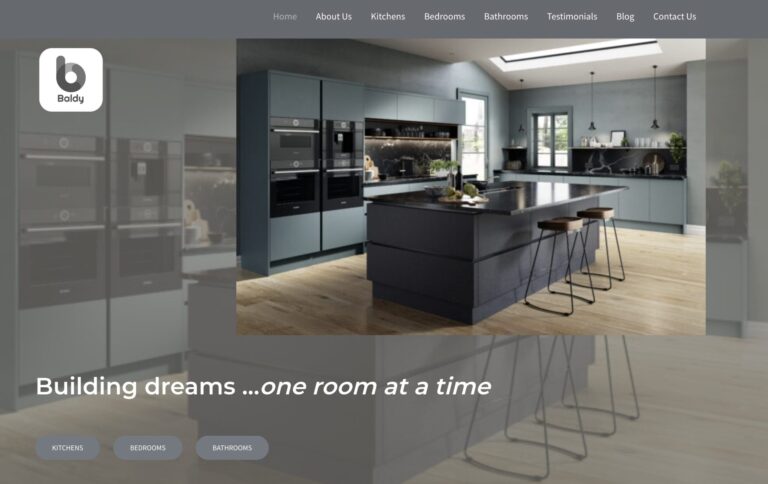 Image of kitchens, bathrooms and bedroom fitted by Baldy Installations - Blue Moose Website Portfolio